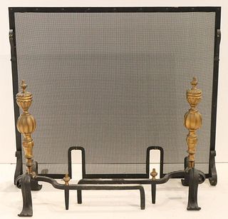 Antique Fireplace Accessories Set