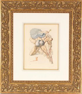 Salvador Dali, Avaricious & Prodigal, Woodcut
