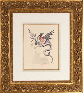 Salvador Dali (1904-1989) France/Spain, Woodcut