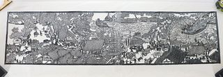 Contemporary Black & White Chinese Scroll