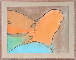 Signed Abstract Pastel