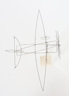 Wire Abstract Airplane Sculpture
