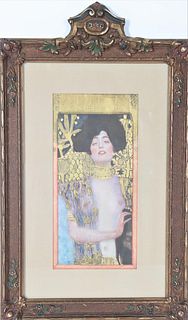 Gustav Klimt Print in Vintage Frame