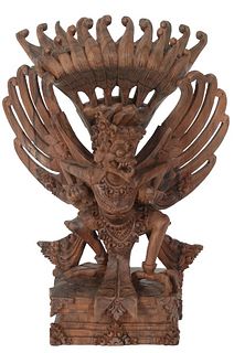 Carved Wooden Garuda Figure