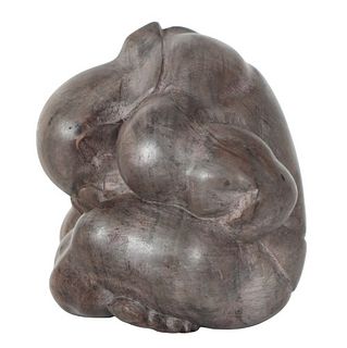 Crouching Male Figural Sculpture