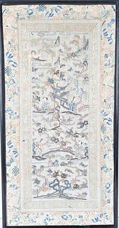 Framed 19th C. Chinese Silk Embroidery