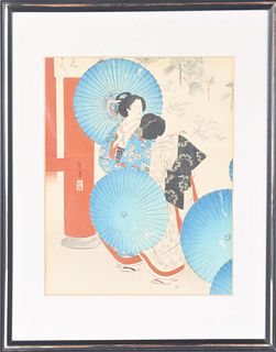 Mizuno Toshikata (1866-1908) Japanese, Woodblock
