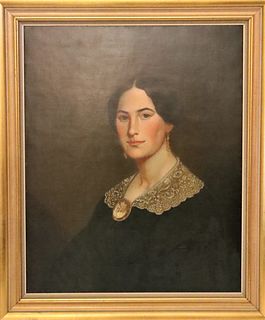 Antique Portrait of a Lady, Oil on Canvas