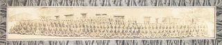 Antique Panoramic Photograph of Military Platoon