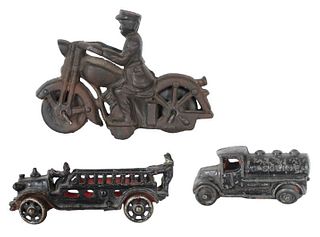 (3) Antique Cast Iron Toys