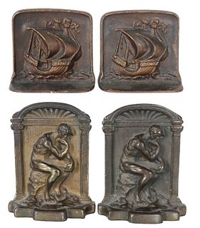 (2) Pairs of Cast Iron Book Ends