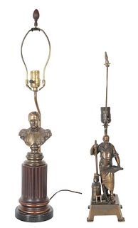 Pair of Figural Mounted Lamps