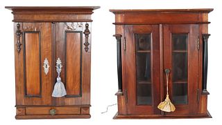 Pair of Antique Wooden Cabinets