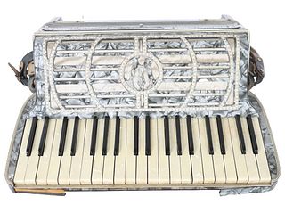 Silver Wurlitzer Piano Accordion