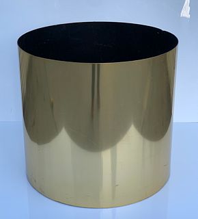 Large Round Brass Tone Planter made in England