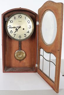 German Wall Clock, Soler, Mahogany Case