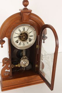 Walnut Waterbury Paris Mantle Clock