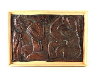 Hammered Copper Relief by George Wazenegger