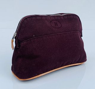 Hermes Bolide Canvas Clutch or Toiletry Bag