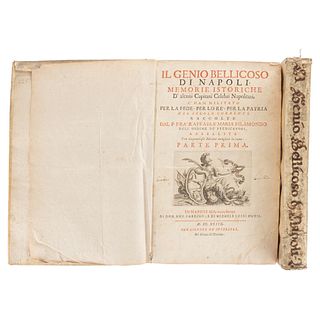 RAFFAELE MARIA FILAMONDO. IL GENIO BLEICO DI NAPOLI, MEMORIE ISTORICHE... NAPOLI, 1694. Con 56 retrtatos grabados. Piezas: 2. | RAFFAELE MARIA FILAMON
