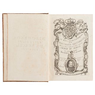 FRANCISCO CASCALES AL BUEN GENIO ENCOMIENDA SUS DISCURSOS HISTÓRICOS DE LA... CIUDAD DE MURCIA. MURCIA, 1775. 17 láminas | FRANCISCO CASCALES AL BUEN 