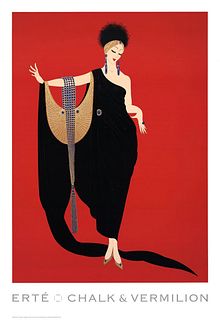 Glamour, A Large ERTE Lithograph Poster, 1997
