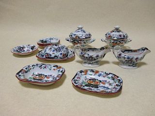 A 19th century 'Spode' childrens part dinner service <br> <br>