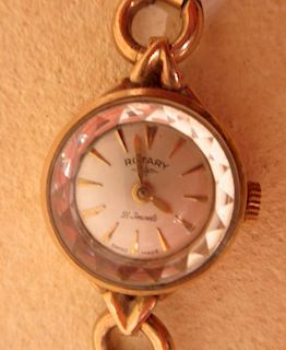 A lady's gold Rotary wristwatch <br> <br>