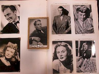 British and American film stars, 1946-1998, an album of photographs, some signed, including John Mil