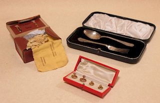 Two silver mounted cigar piercers, dress jewellery, a wrist watches etc <br> <br>
