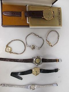 A gentleman's longines wristwatch and various other watches (7) <br> <br>