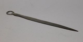 A Mappin & Webb silver paperknife, London, 1921, 2.2oz <br> <br>