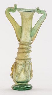 Ancient Roman Two Handle Glass Flask