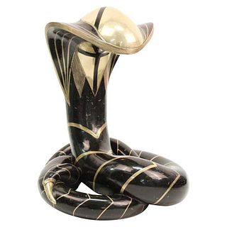 Roberto Estevez Modern 'Cobra' Bronze Sculpture