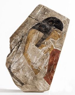 Ancient Egyptian Tomb Fragment With Cleopatra