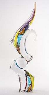 Richard Royal Aperture Art Glass Sculpture
