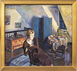 Marian D. Harris Portrait of a Woman Oil on Canvas