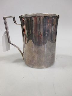 A French silver mug, 1819-1838, of tapering cylindrical shape, 10.5cm, 6.52oz <br> <br>