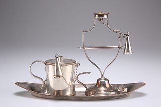 A GROUP OF OLD SHEFFIELD PLATE, comprising bougie box, snuffers tray and wa