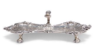 A GEORGE III SILVER SNUFFER TRAY, probably by Samuel Whitford II, London 18