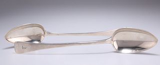 A PAIR OF GEORGE III SILVER BASTING SPOONS,?by Thomas Johnson,?London 1812,