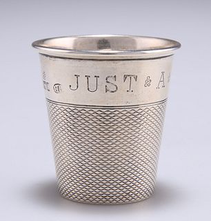AN EDWARDIAN SILVER SPIRIT CUP,?by Charles Boyton, London 1902, in the form