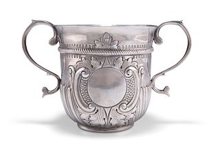 A GEORGE III SILVER PORRINGER,?by?Francis Crump, London 1767, of convention