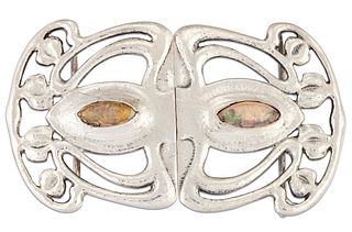 DAVID VEASEY FOR LIBERTY & CO - AN ARTS AND CRAFTS CYMRIC SILVER AND OPAL B