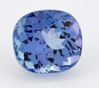 A CUSHION MIXED-CUT TANZANITE,?2.81ct. Measures 8.47mm by 7.72mm by 5.86mm?