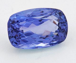 A CUSHION MIXED-CUT TANZANITE,?2.53ct. Measures 9.53mm by 6.13mm by 5.18mm?
