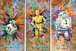 Signed Mixed Media Star Wars Droids James Coleman 2019