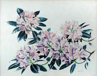 § Stuart Armfield (British, 1916-1999) Pink Rhododendrons signed lower right "Stuart Armfield" water