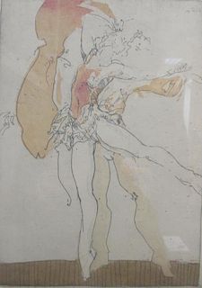 Jugen Gorg (b.1951), six etchings of dancers, 22.5 x 16cm (6) <br> <br>