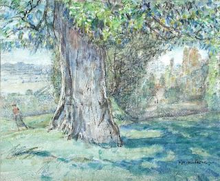 § Archibald Standish Hartrick, RWS, NEAC (British, 1864-1950) The Spreading Tree signed lower right